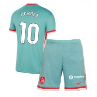 Camiseta Atletico Madrid Angel Correa #10 Visitante Equipación para niños 2024-25 manga corta (+ pantalones cortos)